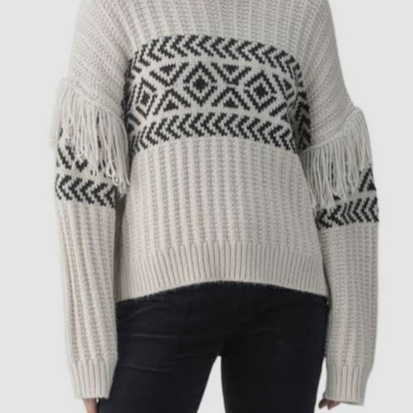 Sanctuary Fringe Detail Ribbed Pullover Sweater  Size Large - Picture 13 of 13